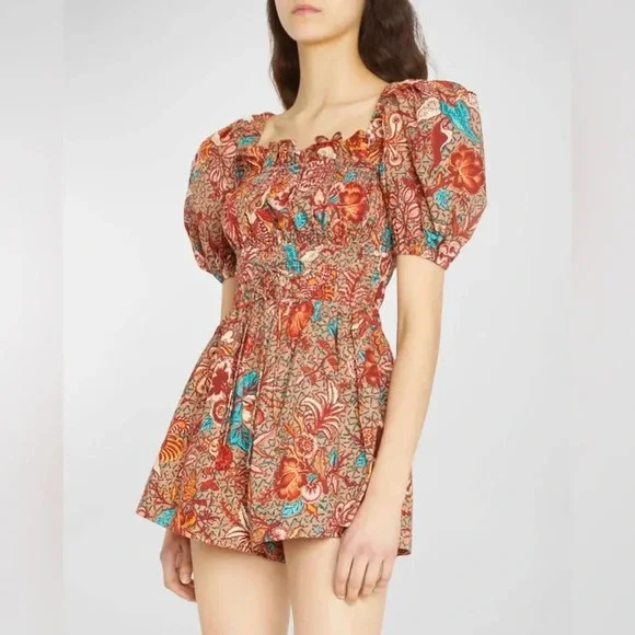 NWT Ulla Johnson Arlo 100% Cotton Poplin Romper Playsuit Size 6 - Picture 1 of 15